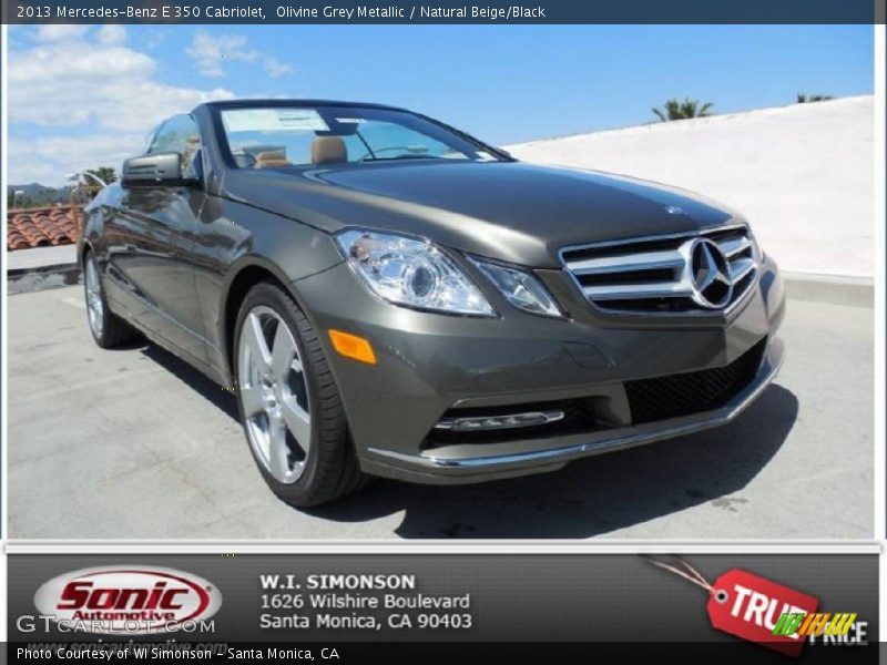Olivine Grey Metallic / Natural Beige/Black 2013 Mercedes-Benz E 350 Cabriolet