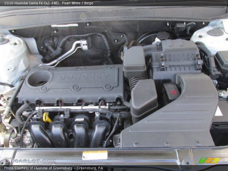 Pearl White / Beige 2010 Hyundai Santa Fe GLS 4WD