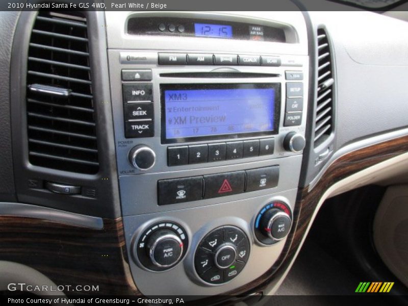 Pearl White / Beige 2010 Hyundai Santa Fe GLS 4WD