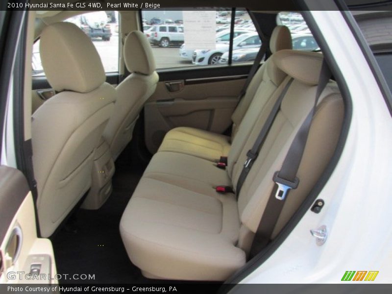 Pearl White / Beige 2010 Hyundai Santa Fe GLS 4WD
