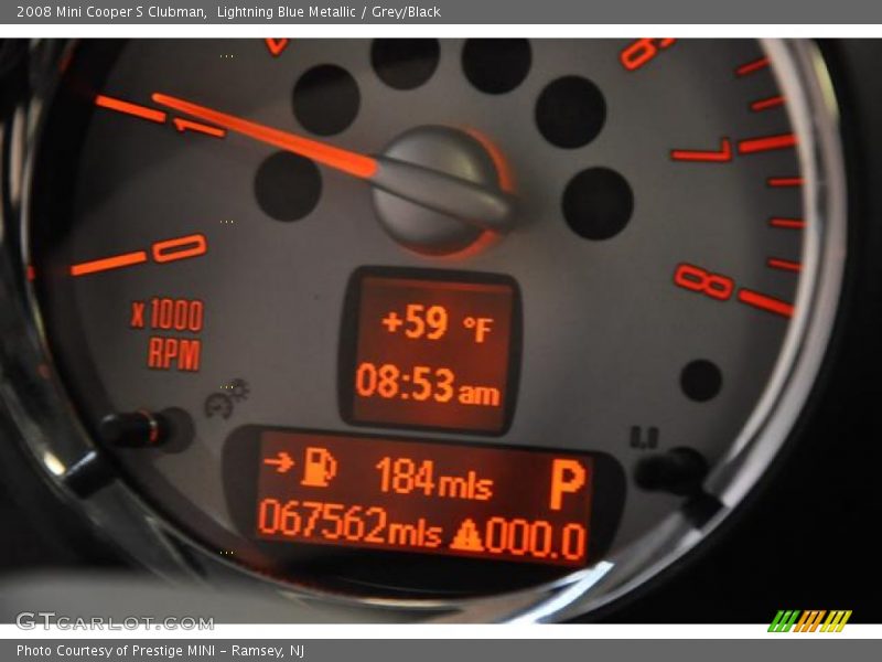Lightning Blue Metallic / Grey/Black 2008 Mini Cooper S Clubman