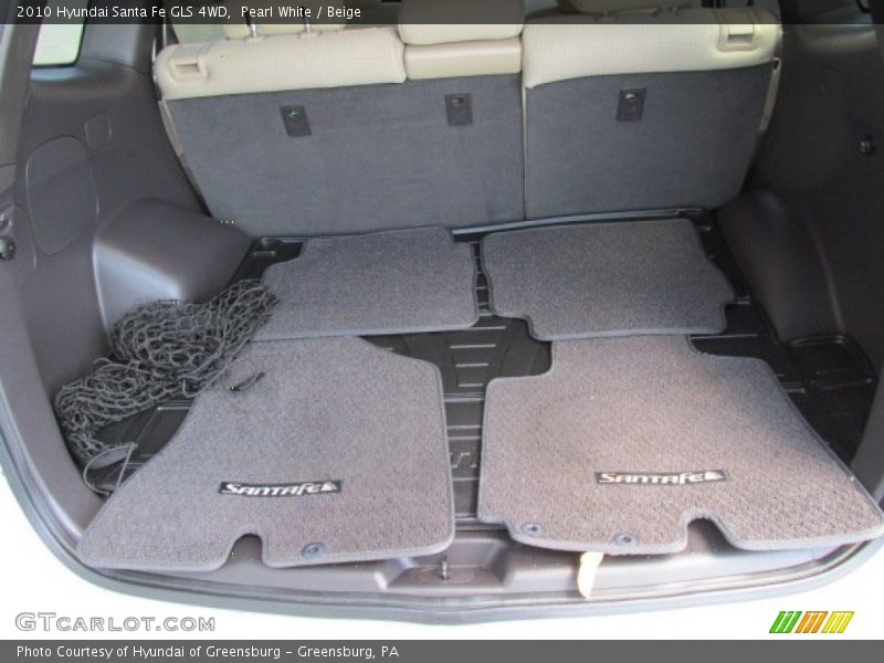 Pearl White / Beige 2010 Hyundai Santa Fe GLS 4WD