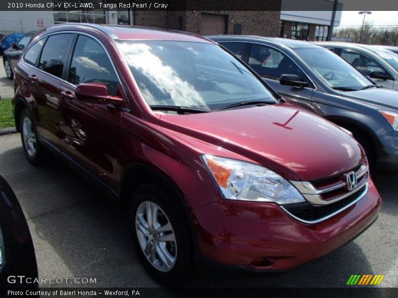 Tango Red Pearl / Gray 2010 Honda CR-V EX-L AWD