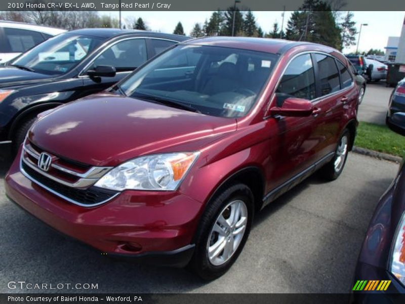 Tango Red Pearl / Gray 2010 Honda CR-V EX-L AWD