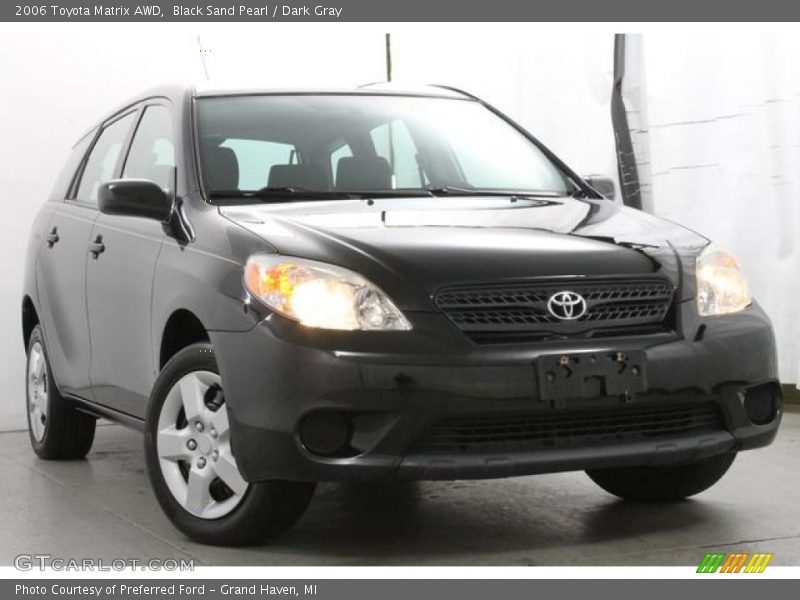 Black Sand Pearl / Dark Gray 2006 Toyota Matrix AWD
