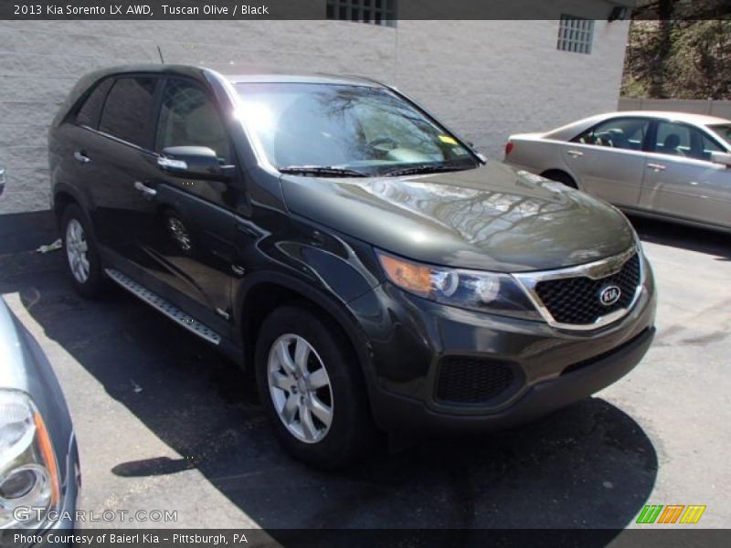 Tuscan Olive / Black 2013 Kia Sorento LX AWD