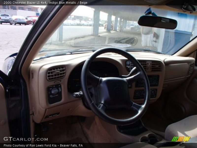 Indigo Blue Metallic / Beige 2000 Chevrolet Blazer LS 4x4