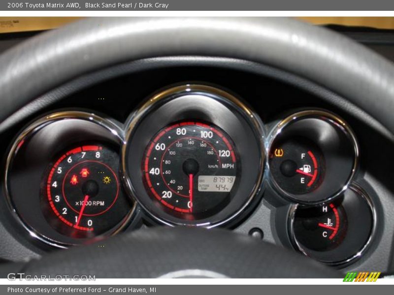 Black Sand Pearl / Dark Gray 2006 Toyota Matrix AWD