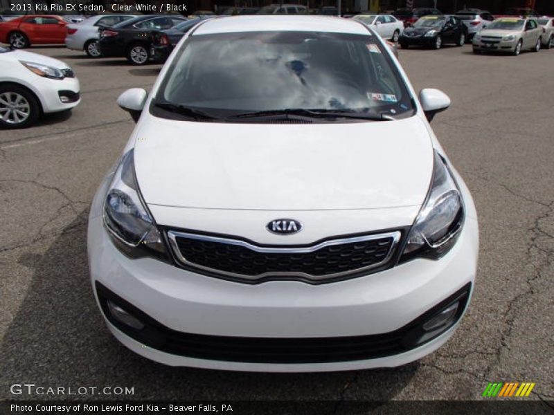 Clear White / Black 2013 Kia Rio EX Sedan