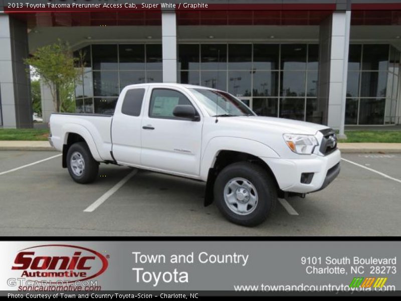 Super White / Graphite 2013 Toyota Tacoma Prerunner Access Cab