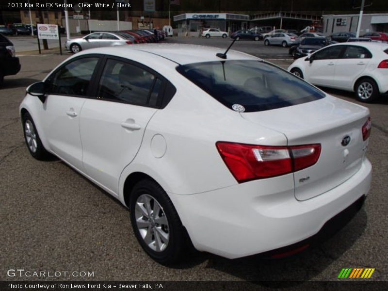 Clear White / Black 2013 Kia Rio EX Sedan