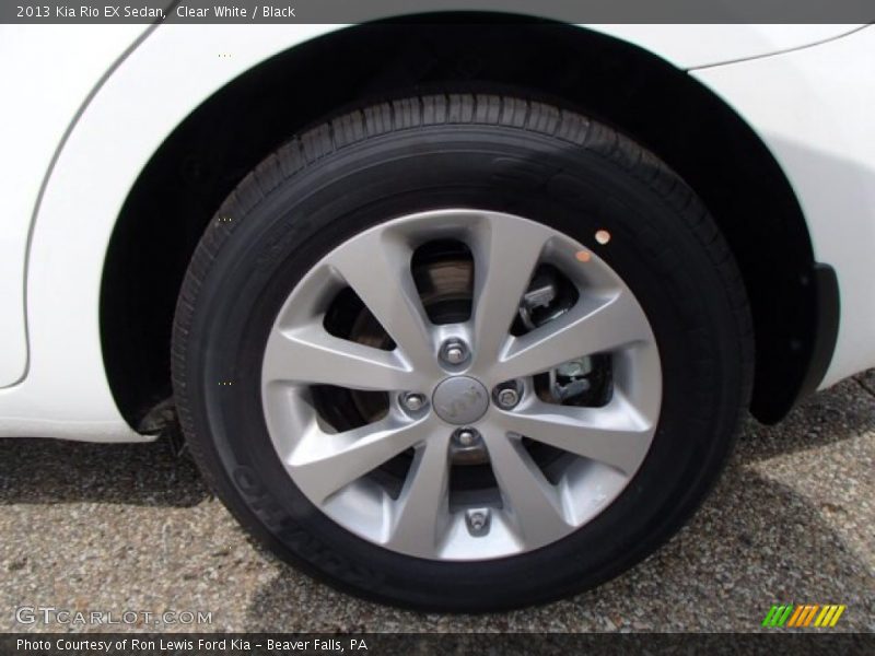 Clear White / Black 2013 Kia Rio EX Sedan