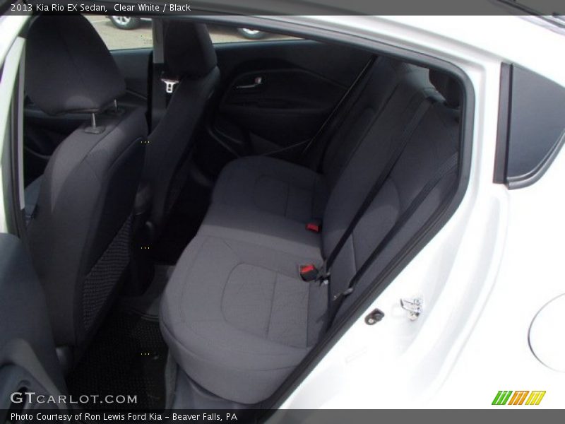 Clear White / Black 2013 Kia Rio EX Sedan