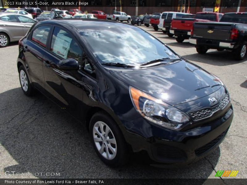 Aurora Black / Beige 2013 Kia Rio LX 5-Door