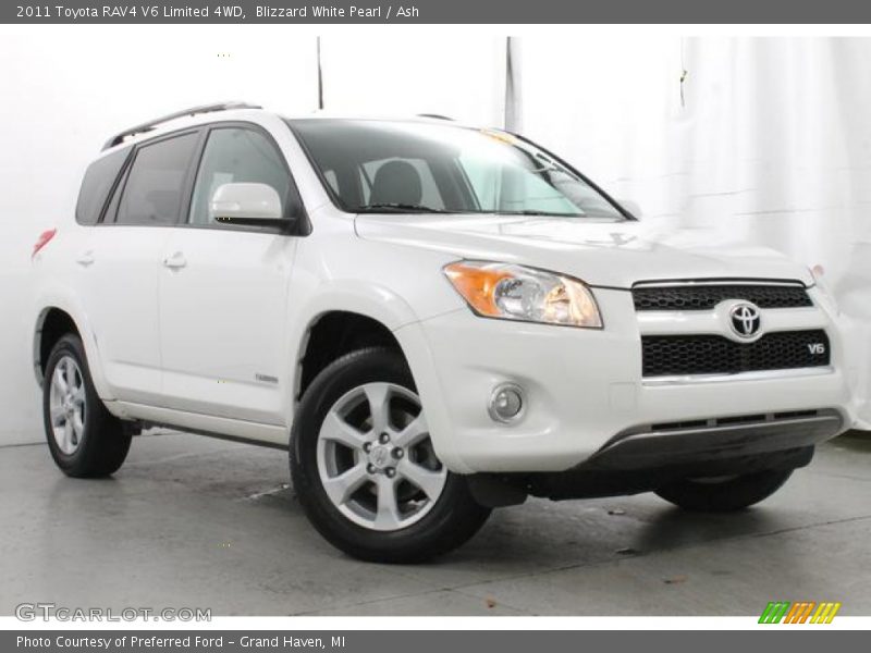 Blizzard White Pearl / Ash 2011 Toyota RAV4 V6 Limited 4WD