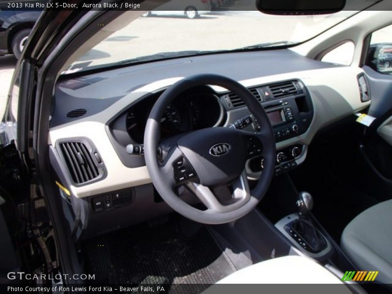 Aurora Black / Beige 2013 Kia Rio LX 5-Door