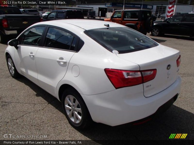 Clear White / Black 2013 Kia Rio EX Sedan