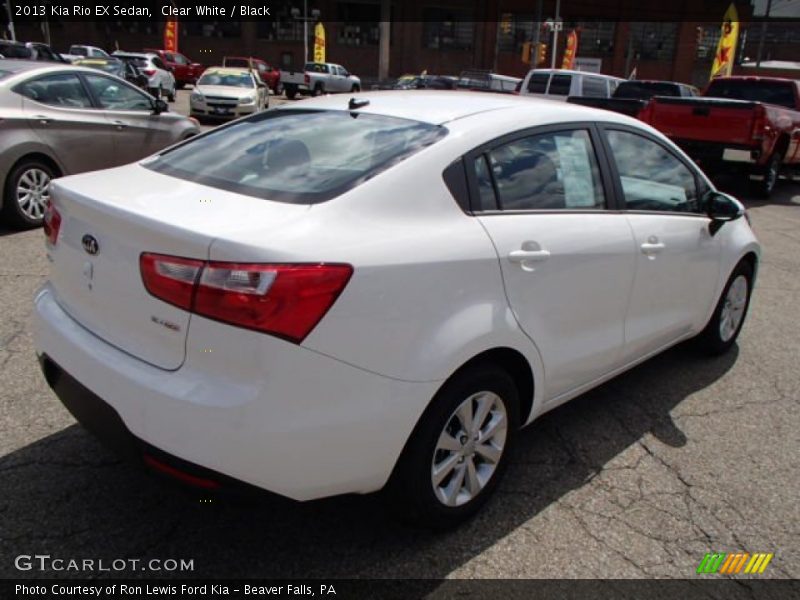 Clear White / Black 2013 Kia Rio EX Sedan