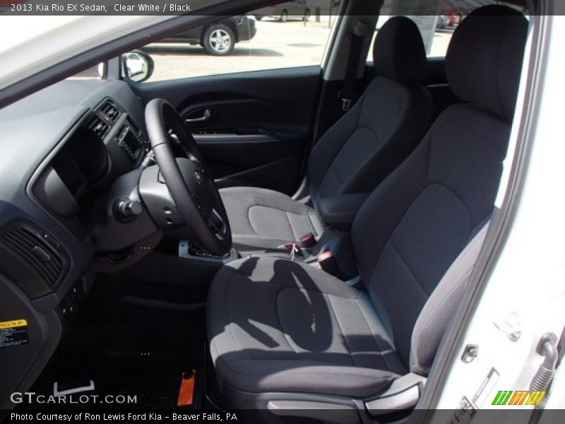 Clear White / Black 2013 Kia Rio EX Sedan