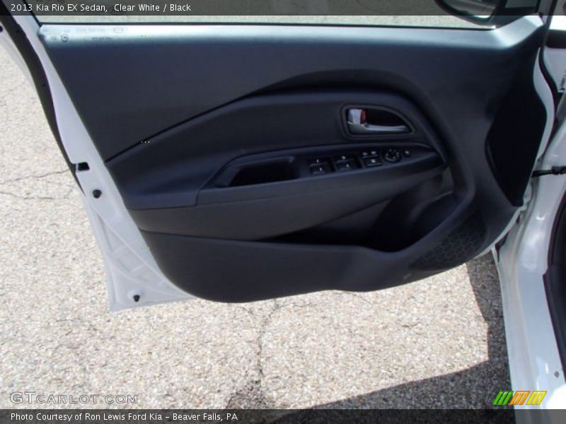 Clear White / Black 2013 Kia Rio EX Sedan