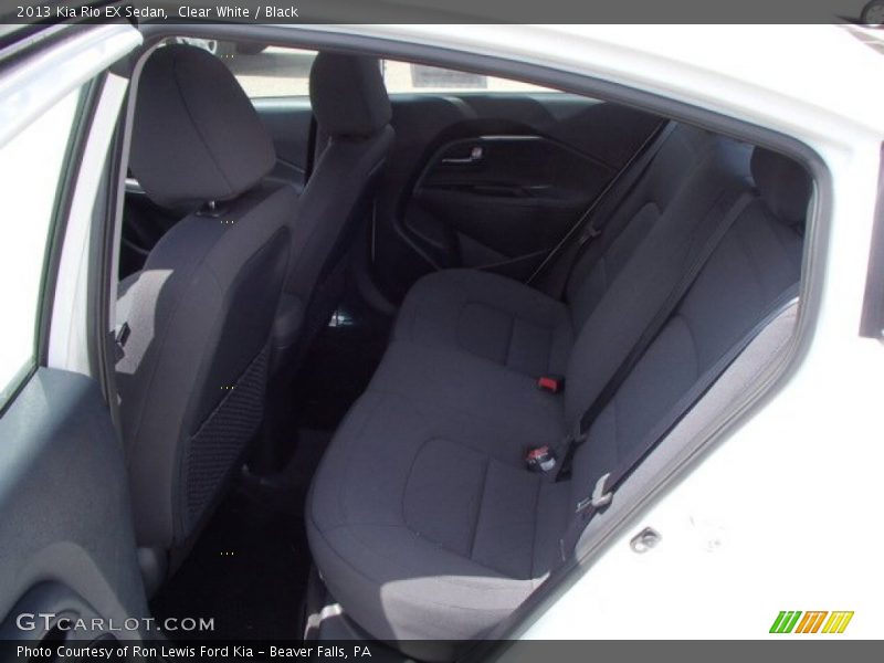 Clear White / Black 2013 Kia Rio EX Sedan