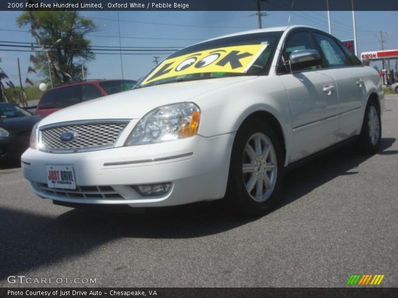 Oxford White / Pebble Beige 2006 Ford Five Hundred Limited