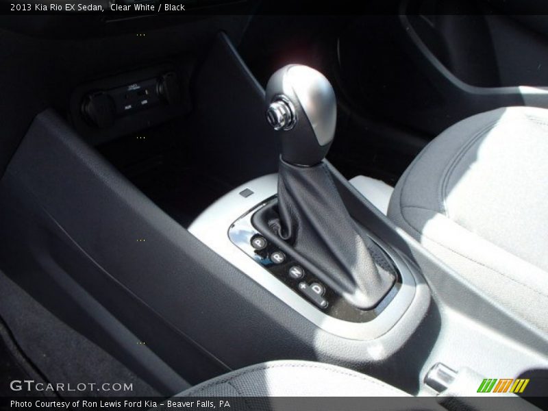 Clear White / Black 2013 Kia Rio EX Sedan