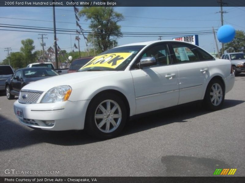 Oxford White / Pebble Beige 2006 Ford Five Hundred Limited