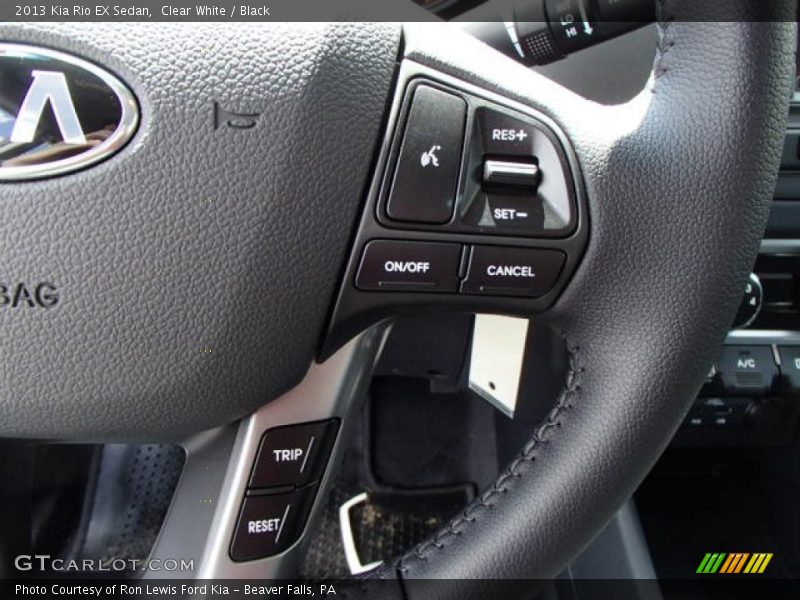 Clear White / Black 2013 Kia Rio EX Sedan