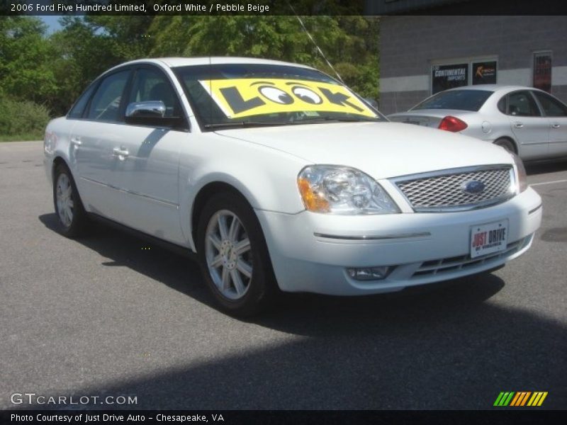 Oxford White / Pebble Beige 2006 Ford Five Hundred Limited