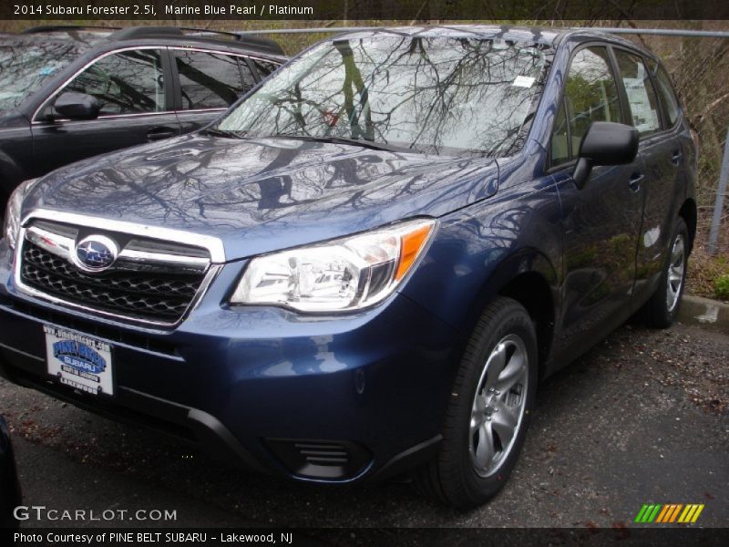 Marine Blue Pearl / Platinum 2014 Subaru Forester 2.5i
