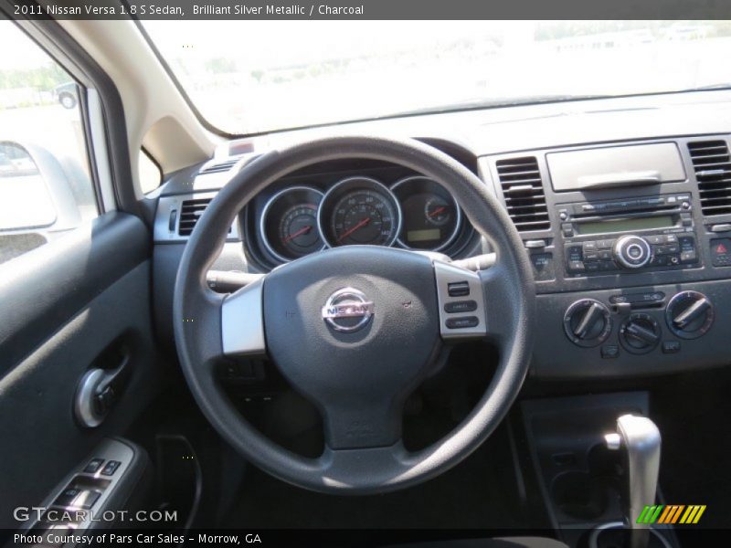 Brilliant Silver Metallic / Charcoal 2011 Nissan Versa 1.8 S Sedan