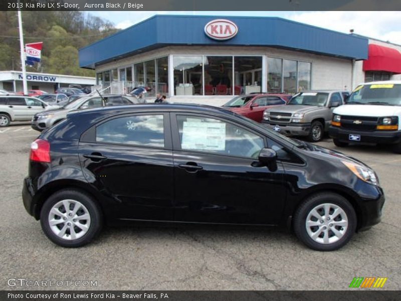 Aurora Black / Beige 2013 Kia Rio LX 5-Door