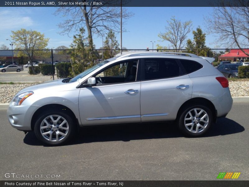 Silver Ice Metallic / Black 2011 Nissan Rogue SL AWD