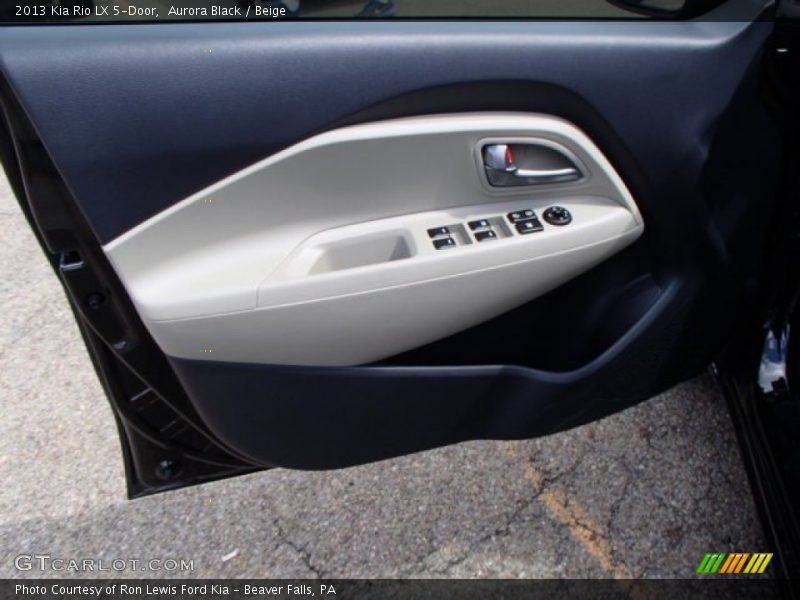 Aurora Black / Beige 2013 Kia Rio LX 5-Door