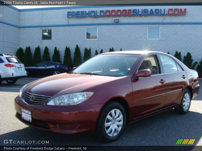 Salsa Red Pearl / Taupe 2006 Toyota Camry LE