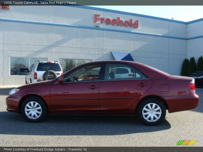 Salsa Red Pearl / Taupe 2006 Toyota Camry LE
