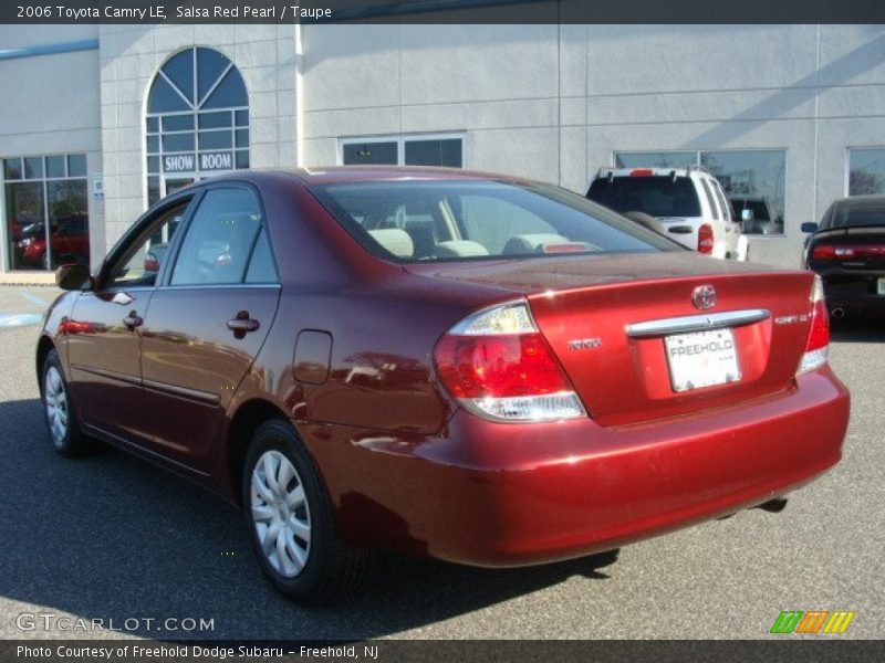 Salsa Red Pearl / Taupe 2006 Toyota Camry LE
