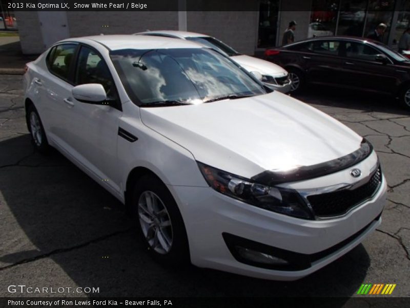 Snow White Pearl / Beige 2013 Kia Optima LX