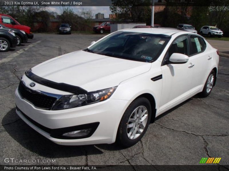 Snow White Pearl / Beige 2013 Kia Optima LX