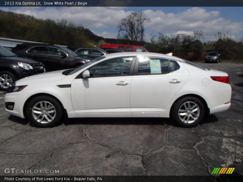 Snow White Pearl / Beige 2013 Kia Optima LX
