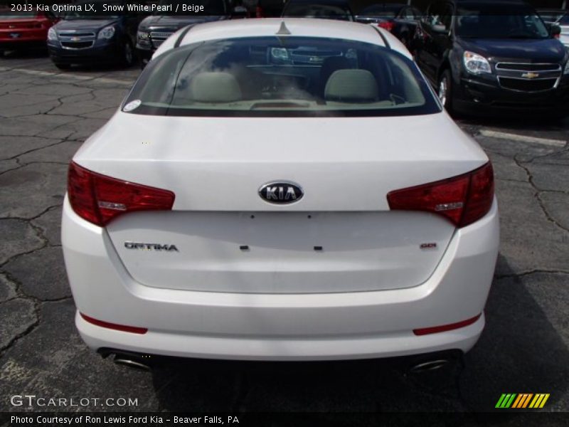 Snow White Pearl / Beige 2013 Kia Optima LX