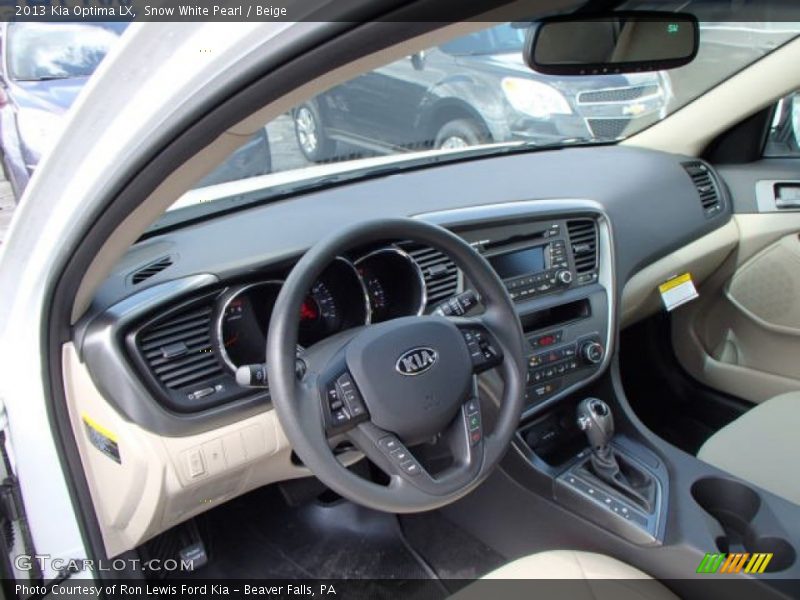 Snow White Pearl / Beige 2013 Kia Optima LX