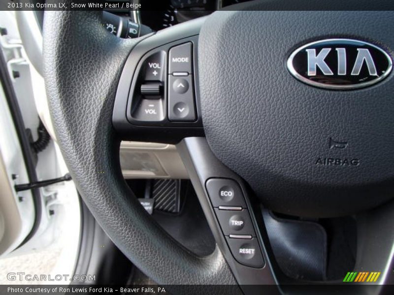 Snow White Pearl / Beige 2013 Kia Optima LX