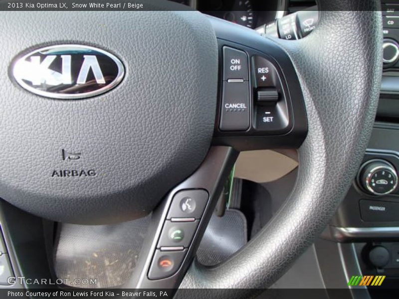 Snow White Pearl / Beige 2013 Kia Optima LX