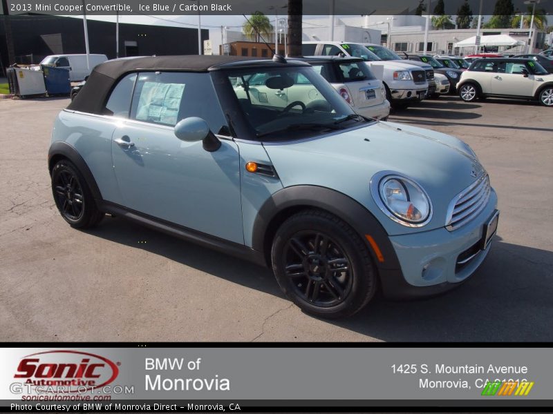 Ice Blue / Carbon Black 2013 Mini Cooper Convertible