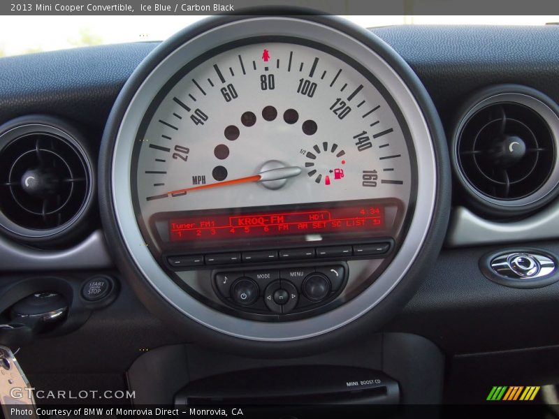 Ice Blue / Carbon Black 2013 Mini Cooper Convertible