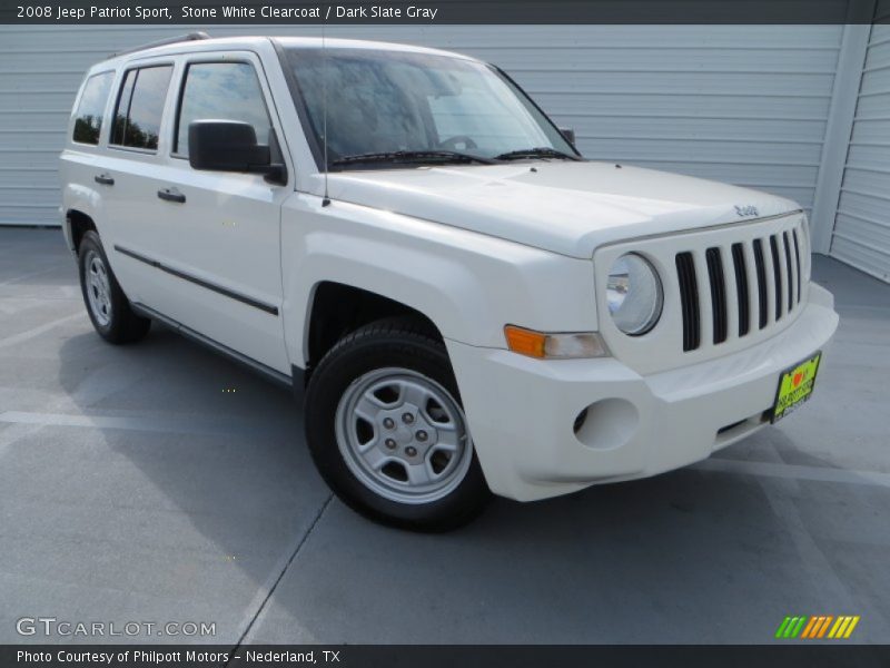 Stone White Clearcoat / Dark Slate Gray 2008 Jeep Patriot Sport