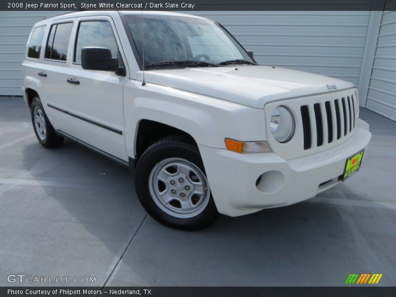 Stone White Clearcoat / Dark Slate Gray 2008 Jeep Patriot Sport