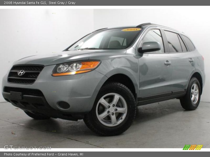 Steel Gray / Gray 2008 Hyundai Santa Fe GLS